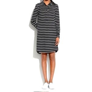 Madewell Black and White Striped Dress